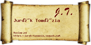 Jurák Tomázia névjegykártya